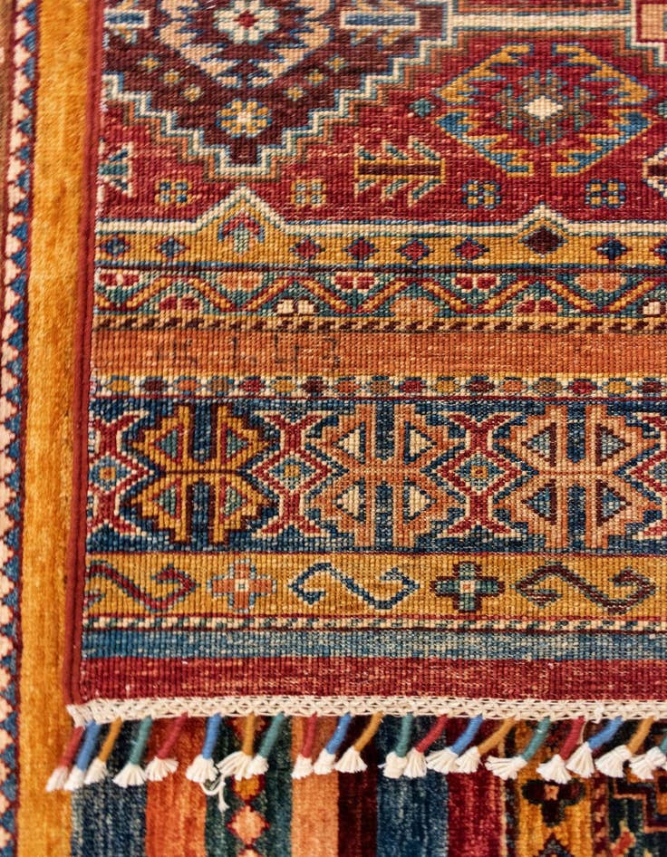 Detail image of  7' 1 x 9' 7 Torkman Wool Rug