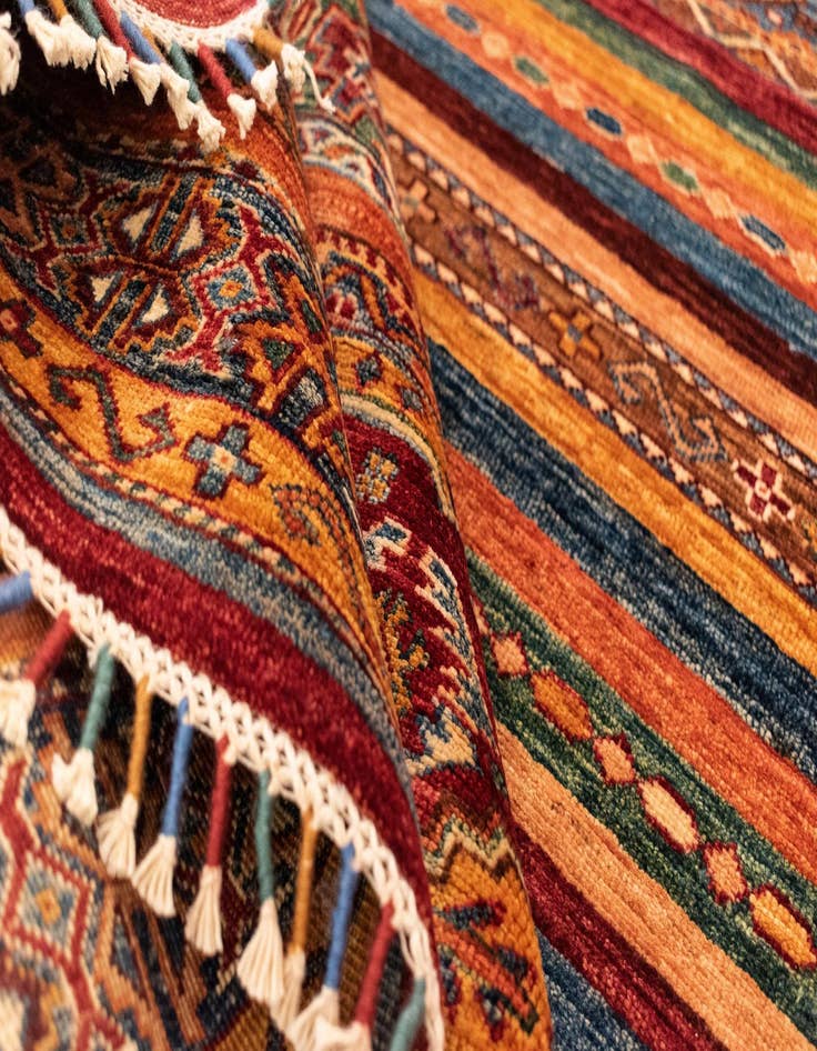 Detail image of  7' 1 x 9' 7 Torkman Wool Rug
