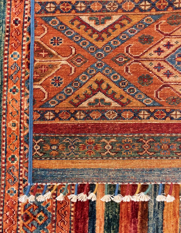 Detail image of  6' 9 x 9' 11 Torkman Wool Rug