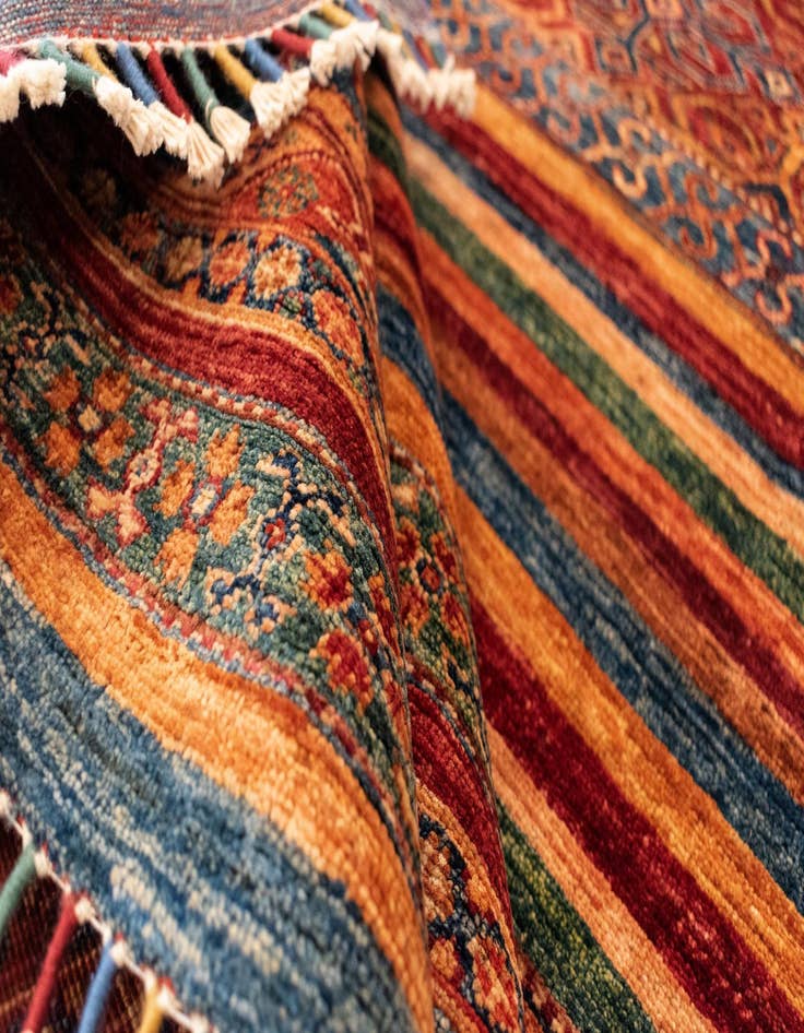 Detail image of  6' 9 x 9' 11 Torkman Wool Rug