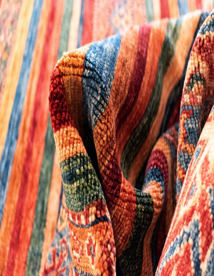 Detail image of  6' 9 x 9' 11 Torkman Wool Rug