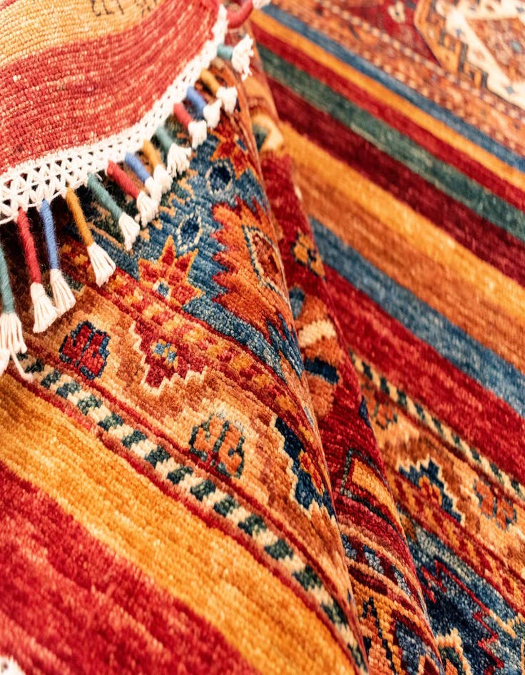 Detail image of  6' 7 x 9' 9 Torkman Wool Rug