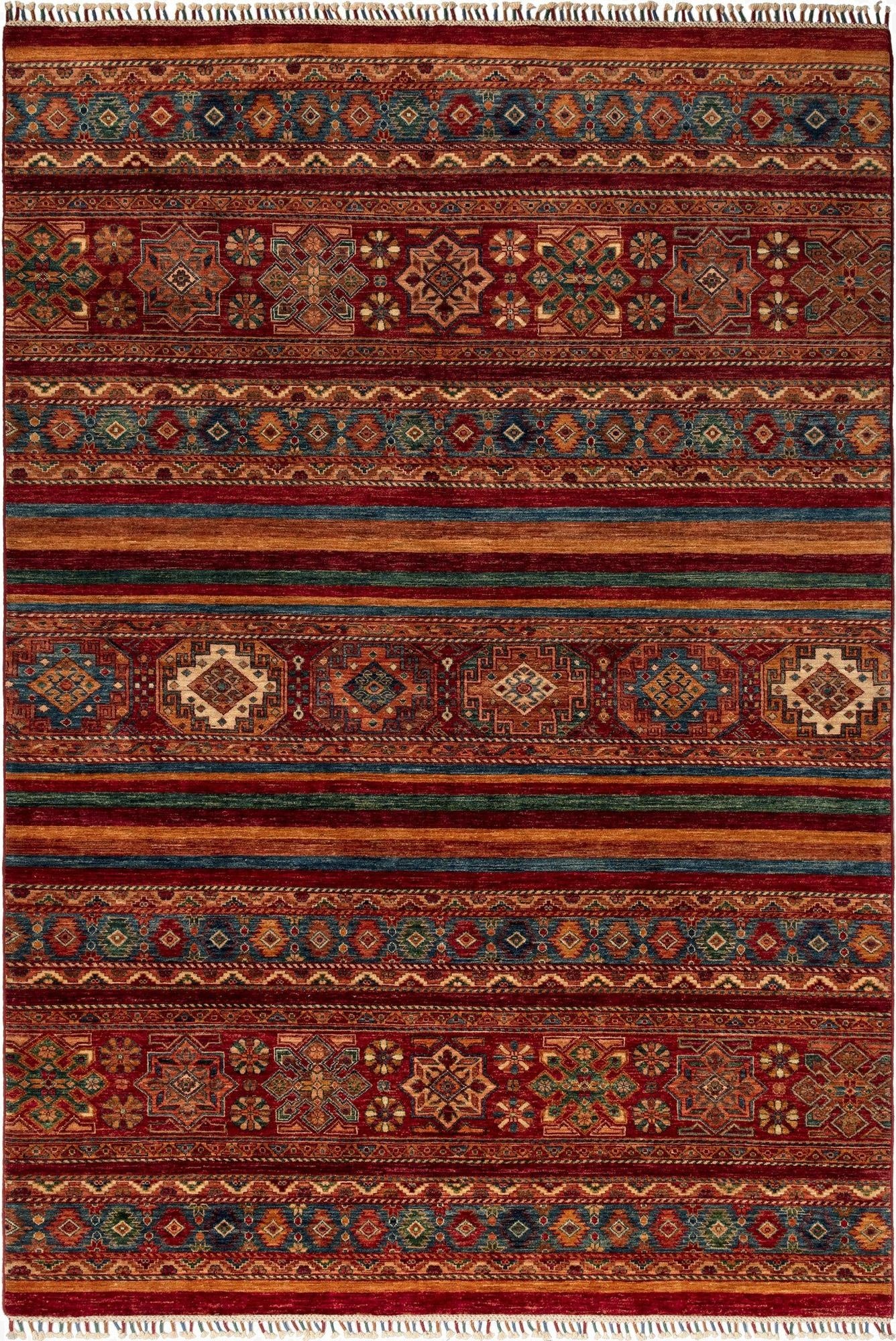  6' 7 x 9' 9 Torkman Wool Rug