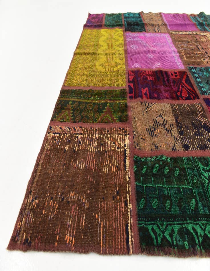 Detail image of  5' 9 x 7' 6  Hand Knotted Ultra Vintage Persian Wool Rug