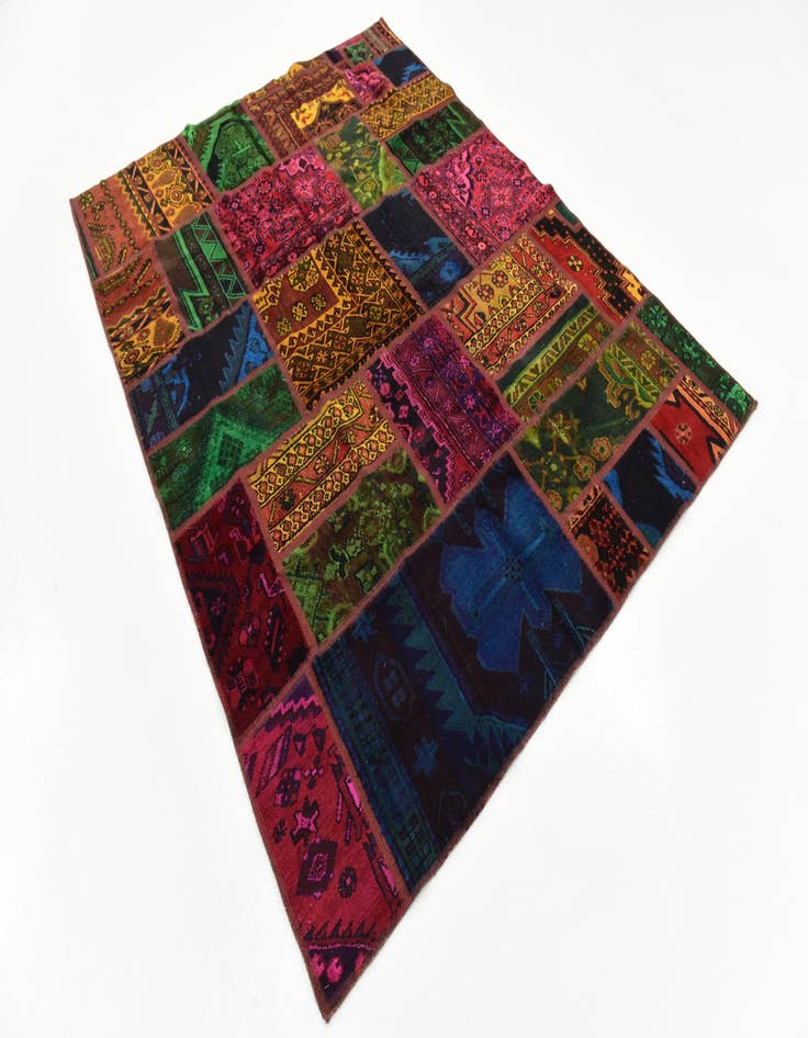 Detail image of  5' 8 x 7' 5  Hand Knotted Ultra Vintage Persian Wool Rug