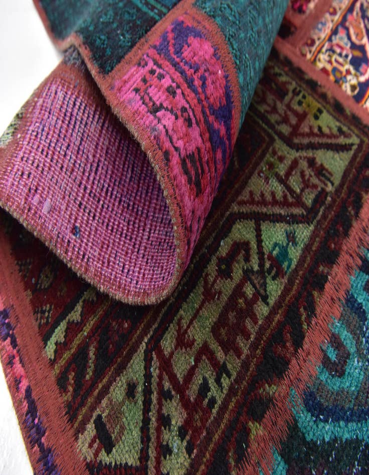 Detail image of  5' 6 x 7' 7  Hand Knotted Ultra Vintage Persian Wool Rug