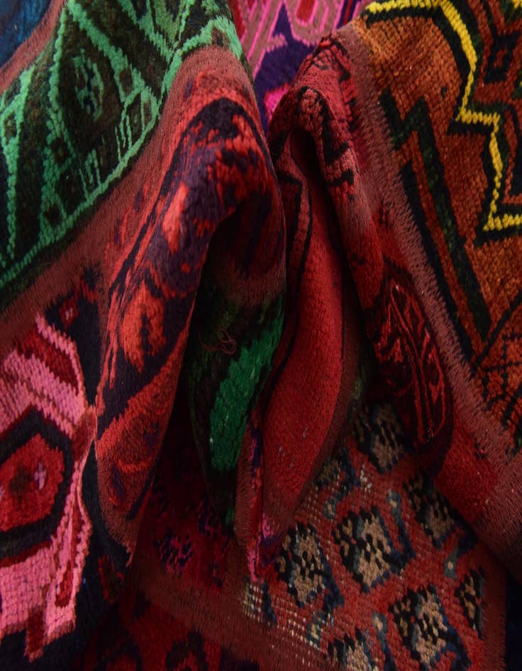 Detail image of  5' 9 x 7' 7  Hand Knotted Ultra Vintage Persian Wool Rug