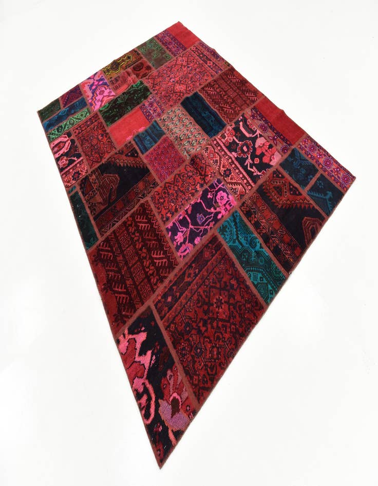 Detail image of  5' 9 x 7' 7  Hand Knotted Ultra Vintage Persian Wool Rug