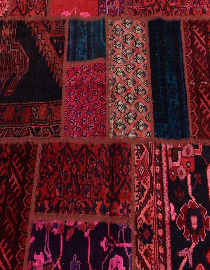 Detail image of  5' 9 x 7' 7  Hand Knotted Ultra Vintage Persian Wool Rug