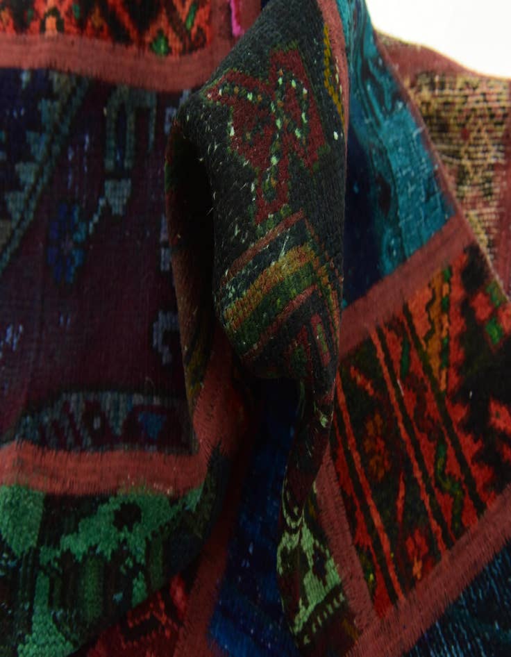 Detail image of  5' 8 x 7' 6  Hand Knotted Ultra Vintage Persian Wool Rug