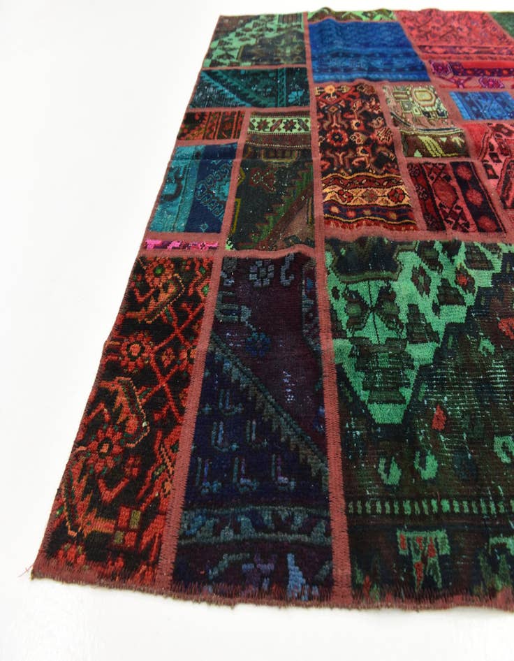 Detail image of  5' 8 x 7' 6  Hand Knotted Ultra Vintage Persian Wool Rug