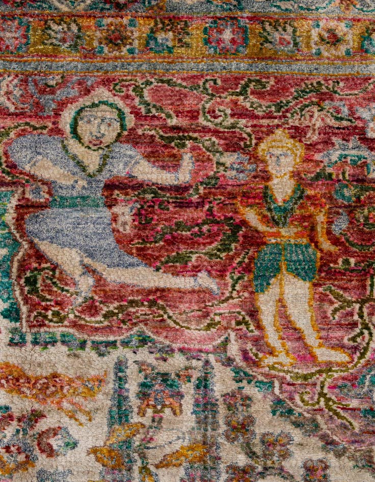 Detail image of  8' 6 x 12' 7  Hand Knotted Ultra Vintage Persian Rug