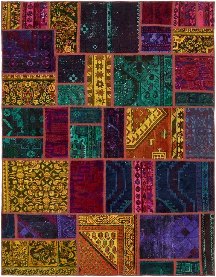  5' 9 x 8'  Hand Knotted Ultra Vintage Persian W...