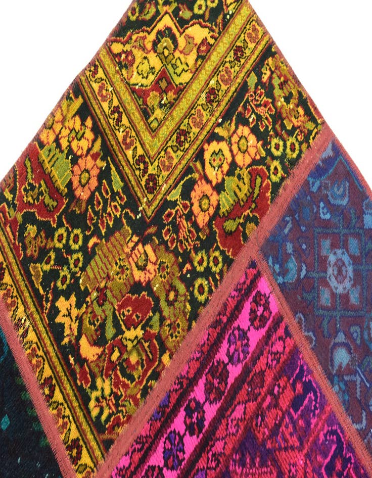 Detail image of  5' 6 x 7' 8  Hand Knotted Ultra Vintage Persian Wool Rug