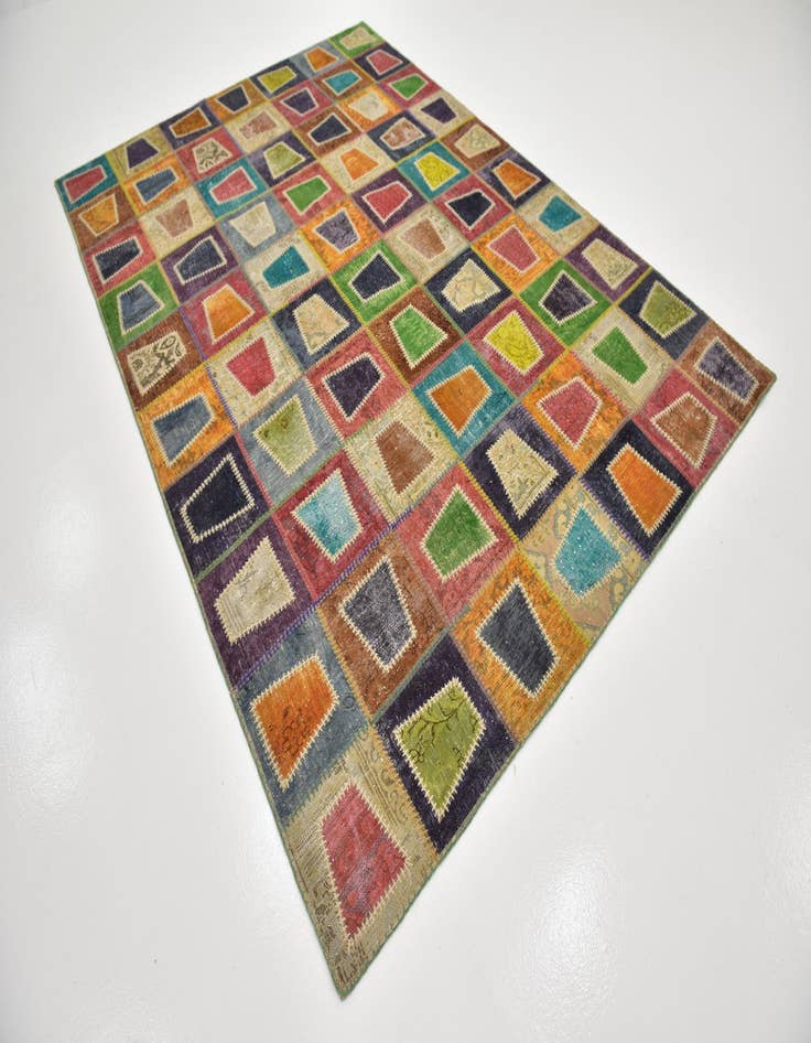 Detail image of  7' x 10'  Hand Knotted Ultra Vintage Persian Wool Rug