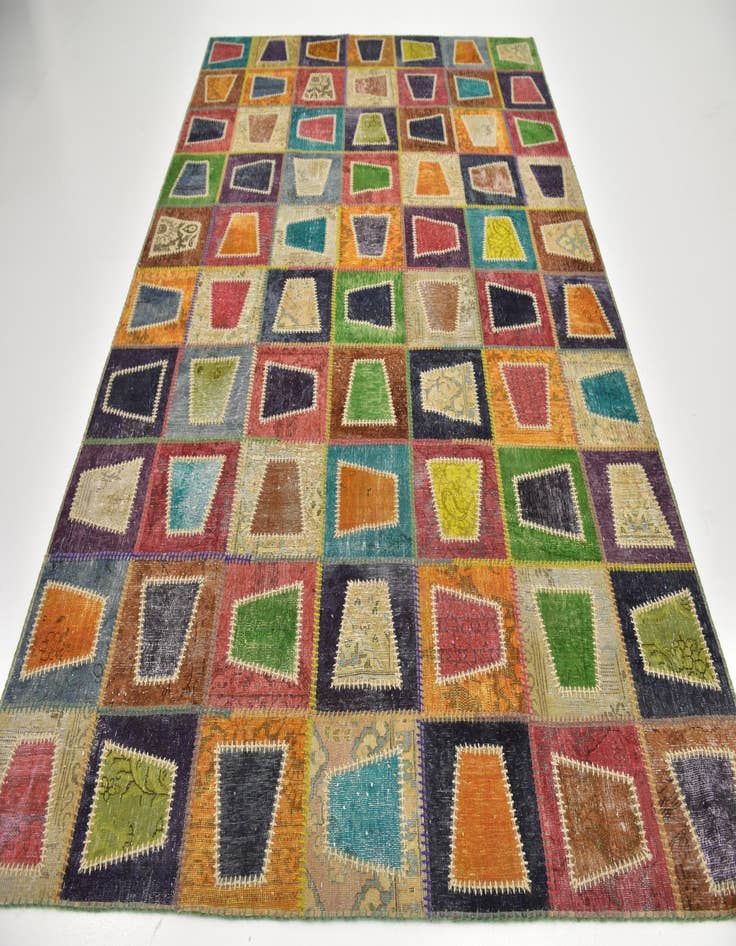 Detail image of  7' x 10'  Hand Knotted Ultra Vintage Persian Wool Rug