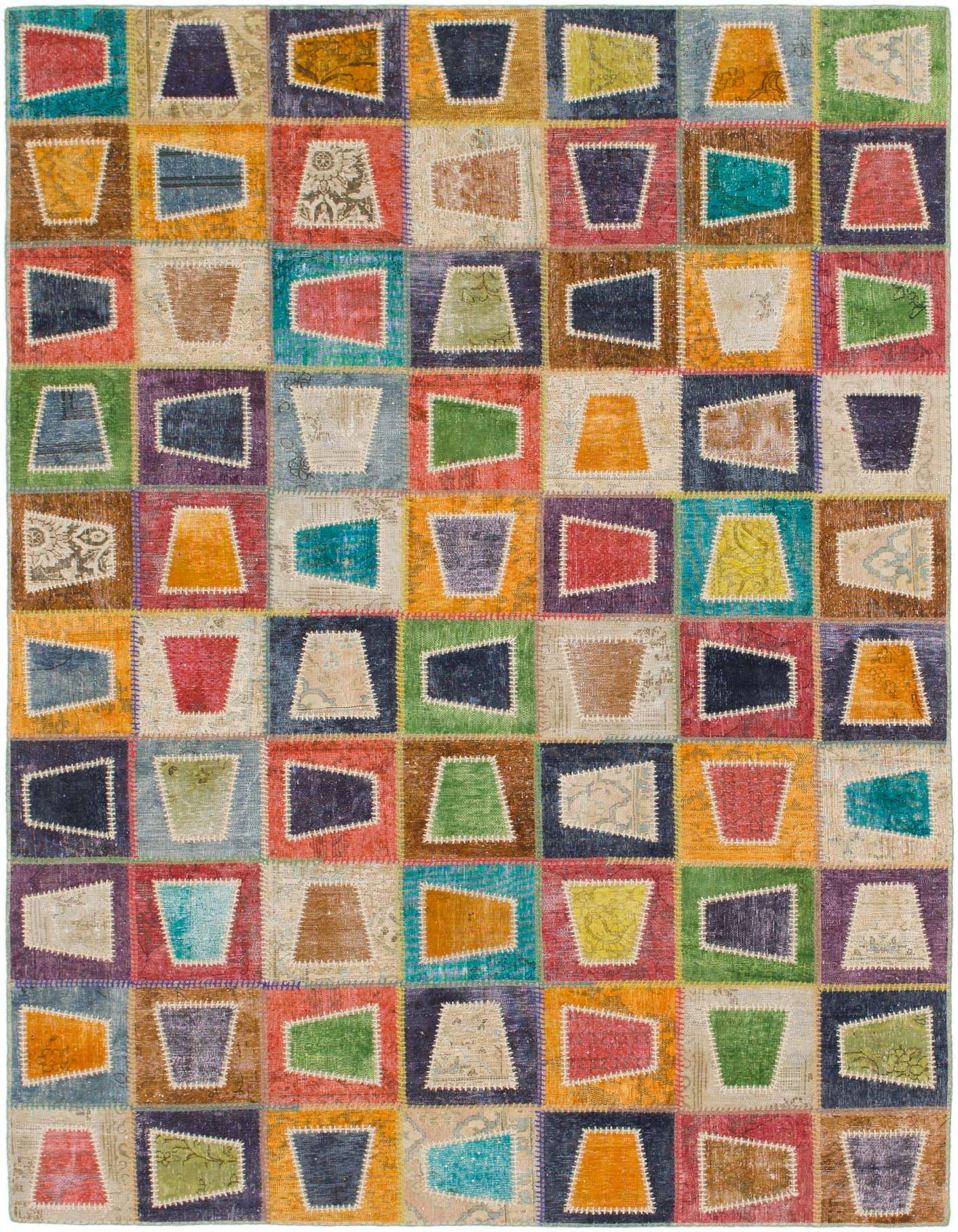 Primary image  7' x 10'  Hand Knotted Ultra Vintage Persian Wool Rug