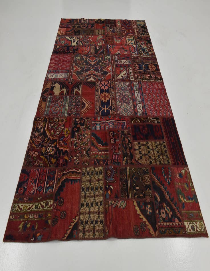 Detail image of  6' 2 x 9' 2  Hand Knotted Ultra Vintage Persian Wool Rug