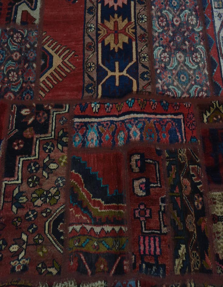 Detail image of  6' 2 x 9' 2  Hand Knotted Ultra Vintage Persian Wool Rug