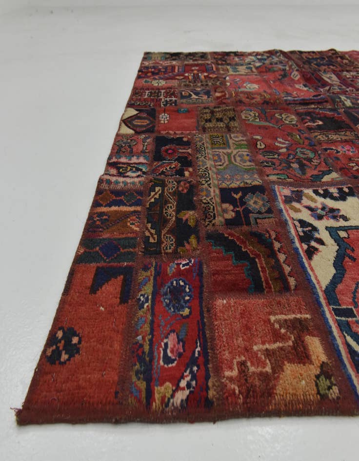 Detail image of  6' 2 x 9' 2  Hand Knotted Ultra Vintage Persian Wool Rug