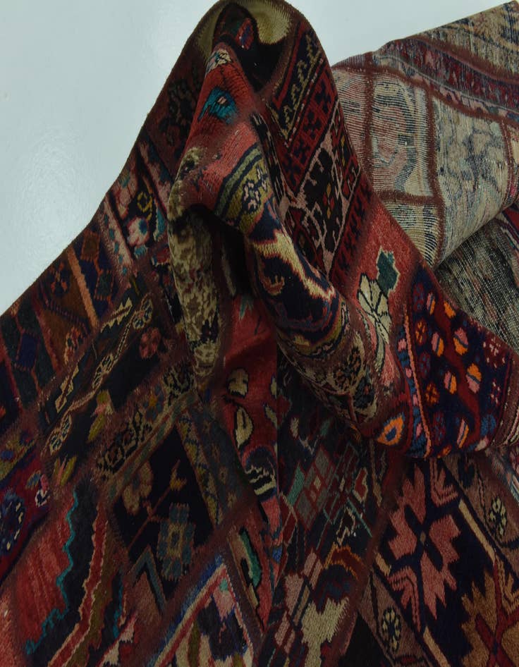 Detail image of  6' 2 x 9' 2  Hand Knotted Ultra Vintage Persian Wool Rug