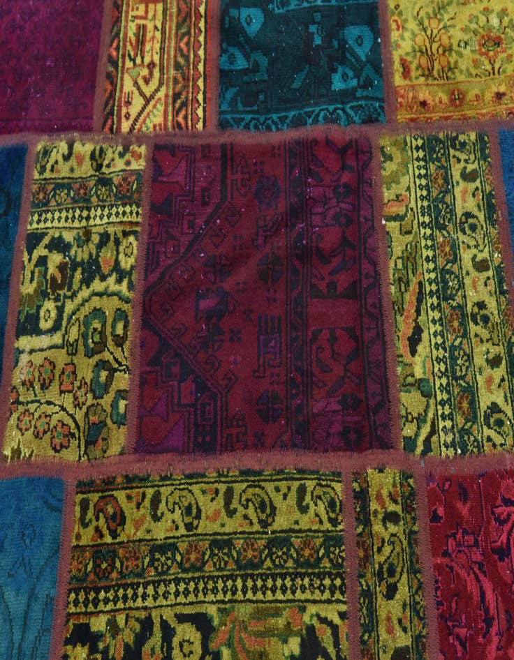 Detail image of  5' 7 x 7' 9  Hand Knotted Ultra Vintage Persian Wool Rug