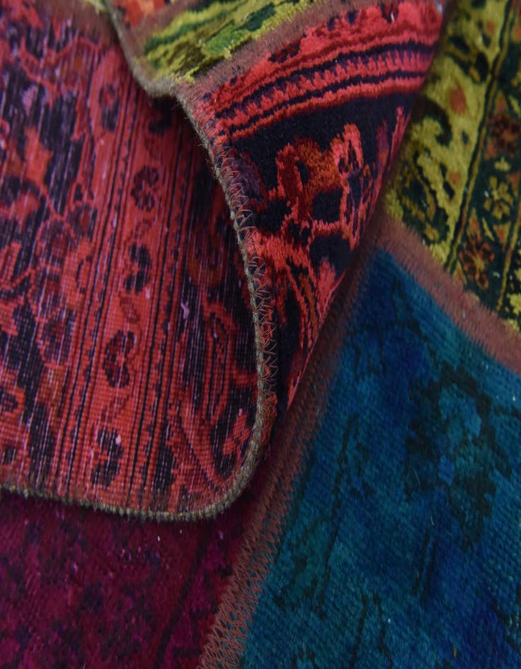 Detail image of  5' 7 x 7' 9  Hand Knotted Ultra Vintage Persian Wool Rug