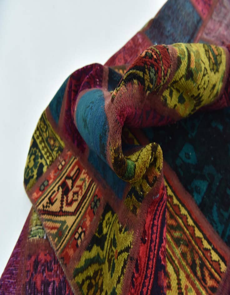 Detail image of  5' 7 x 7' 9  Hand Knotted Ultra Vintage Persian Wool Rug