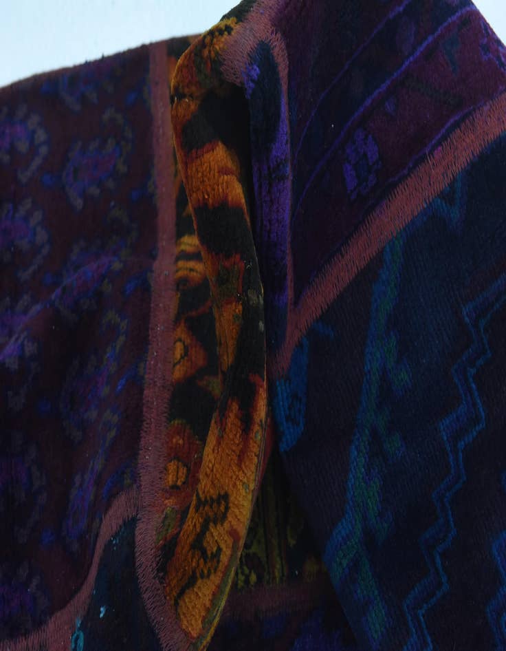 Detail image of  5' 8 x 7' 6  Hand Knotted Ultra Vintage Persian Wool Rug