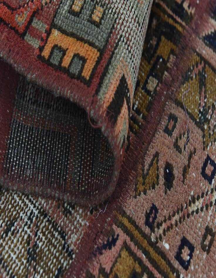 Detail image of  5' 9 x 7' 3  Hand Knotted Ultra Vintage Persian Wool Rug