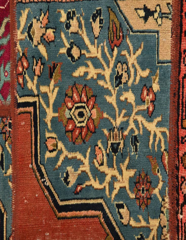 Detail image of  6' 5 x 9' 7  Hand Knotted Ultra Vintage Persian Wool Rug