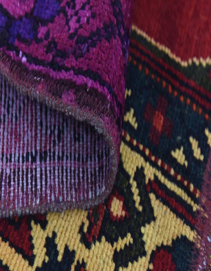 Detail image of  5' 6 x 7' 6  Hand Knotted Ultra Vintage Persian Wool Rug