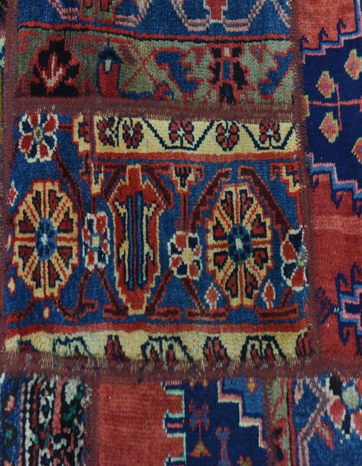 Detail image of  6' 5 x 9'  Hand Knotted Ultra Vintage Persian Wool Rug