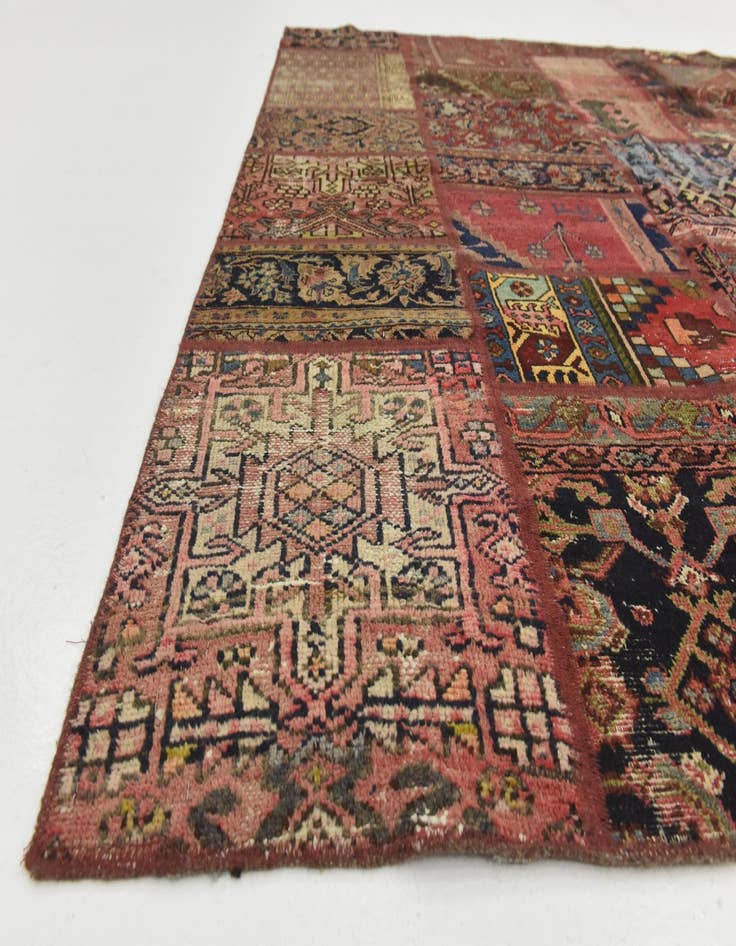 Detail image of  6' 9 x 9' 4  Hand Knotted Ultra Vintage Persian Wool Rug