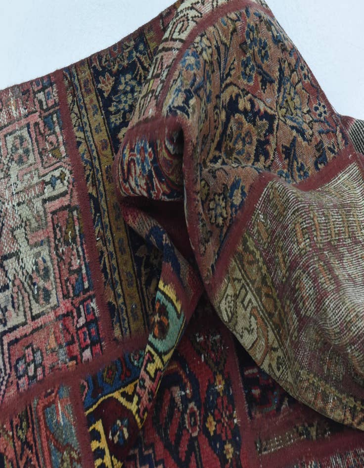 Detail image of  6' 9 x 9' 4  Hand Knotted Ultra Vintage Persian Wool Rug