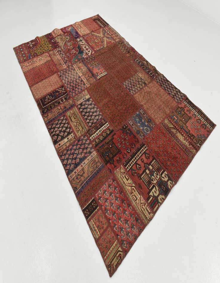 Detail image of  6' 2 x 9' 6  Hand Knotted Ultra Vintage Persian Wool Rug