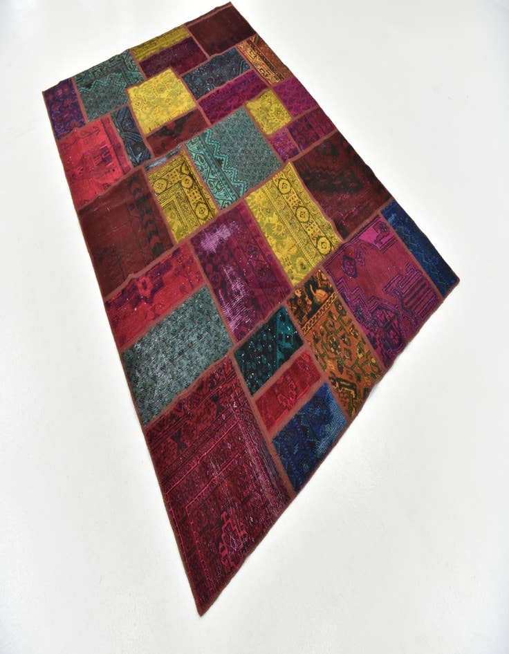 Detail image of  5' 8 x 8'  Hand Knotted Ultra Vintage Persian Wool Rug