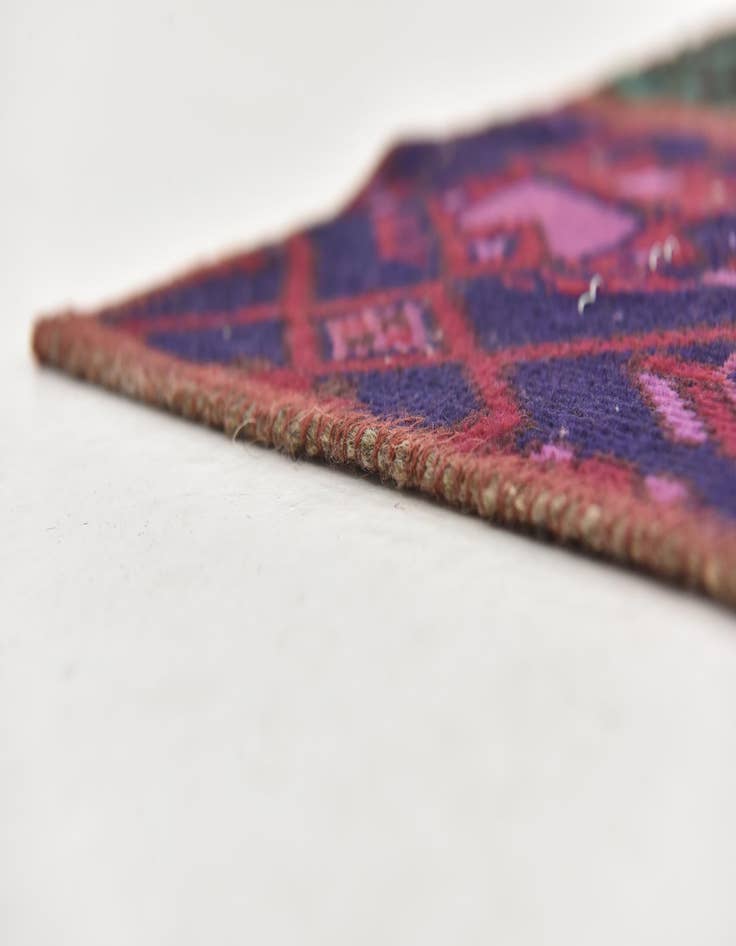 Detail image of  5' 8 x 8'  Hand Knotted Ultra Vintage Persian Wool Rug