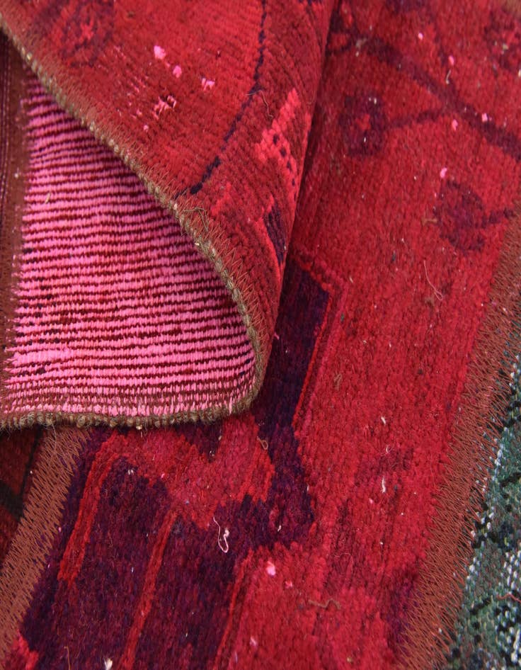 Detail image of  5' 8 x 8'  Hand Knotted Ultra Vintage Persian Wool Rug