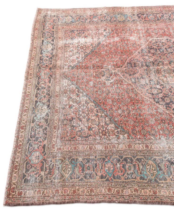 Detail image of  6' 8 x 9' 3  Hand Knotted Ultra Vintage Persian Wool Rug