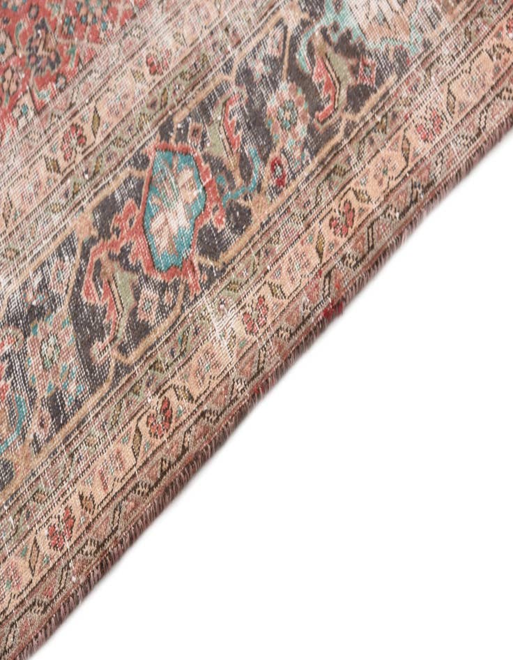 Detail image of  6' 8 x 9' 3  Hand Knotted Ultra Vintage Persian Wool Rug