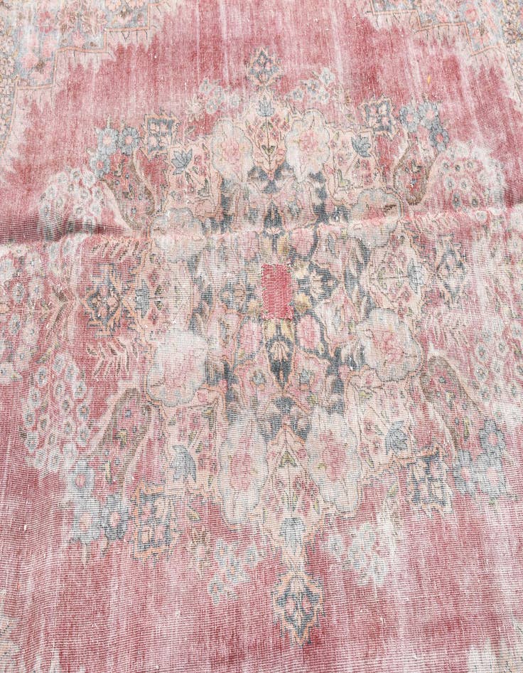 Detail image of  6' 7 x 9' 8  Hand Knotted Ultra Vintage Persian Wool Rug