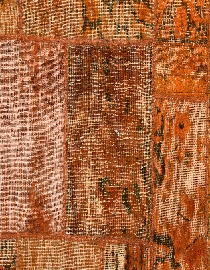 Detail image of  4' x 5' 10  Hand Knotted Ultra Vintage Persian Wool Rug