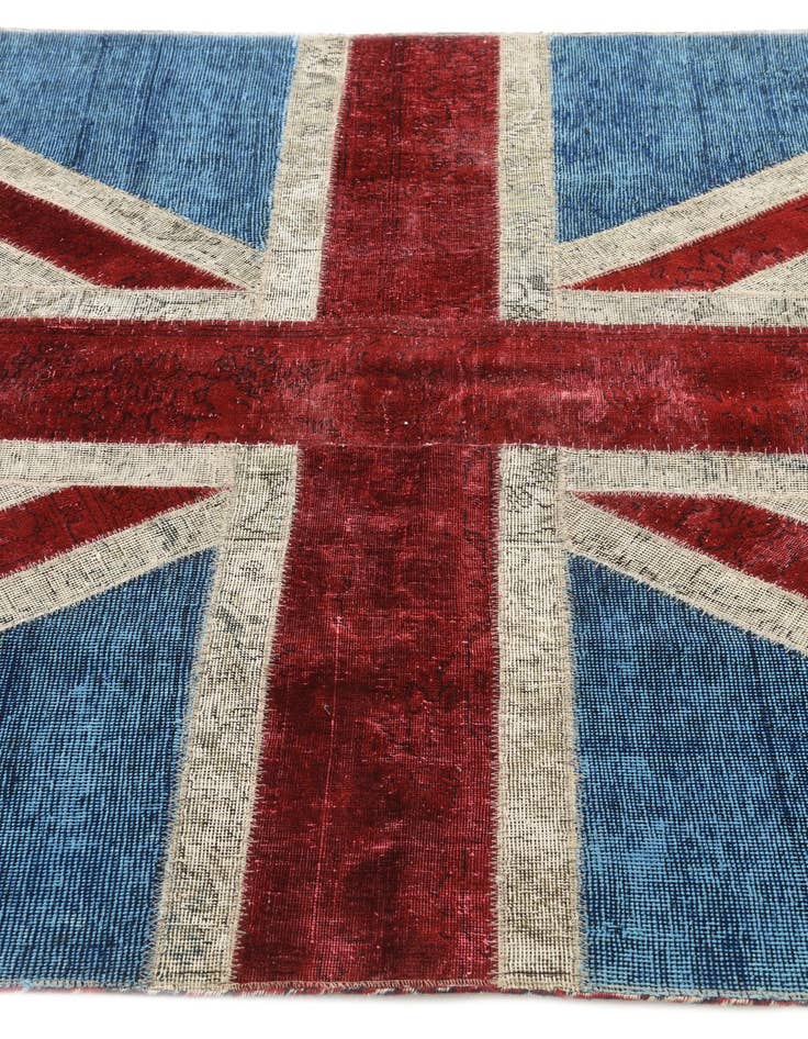 Detail image of  4' 9 x 6' 8  Hand Knotted Ultra Vintage Persian Wool Rug