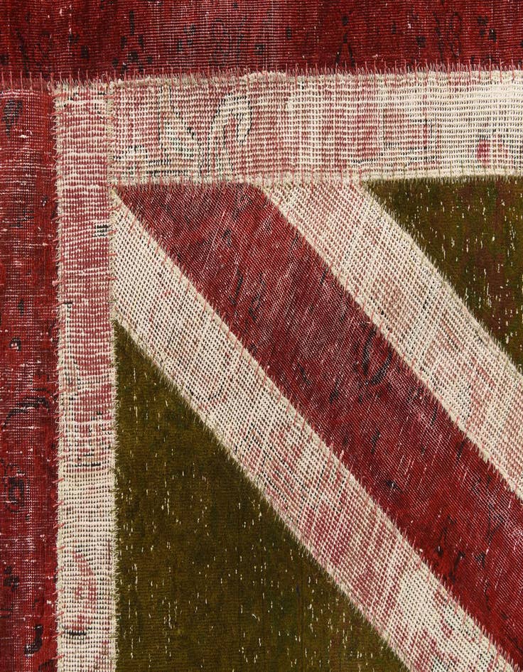 Detail image of  5' 10 x 8'  Hand Knotted Ultra Vintage Persian Wool Rug