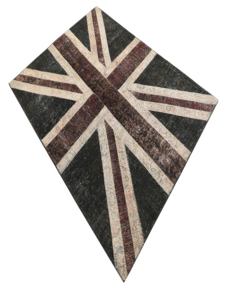 Detail image of  5' x 6' 8  Hand Knotted Ultra Vintage Persian Wool Rug