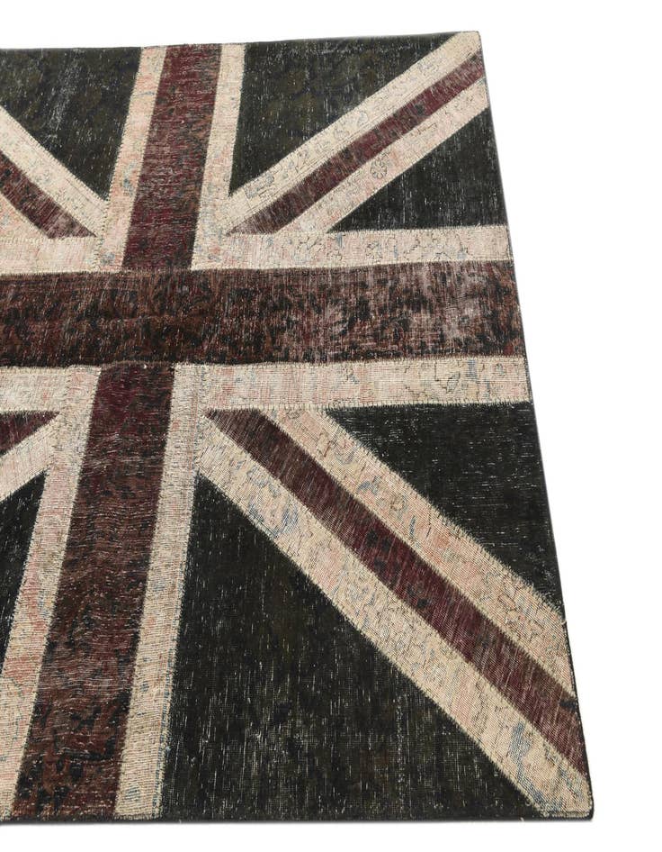 Detail image of  5' x 6' 8  Hand Knotted Ultra Vintage Persian Wool Rug