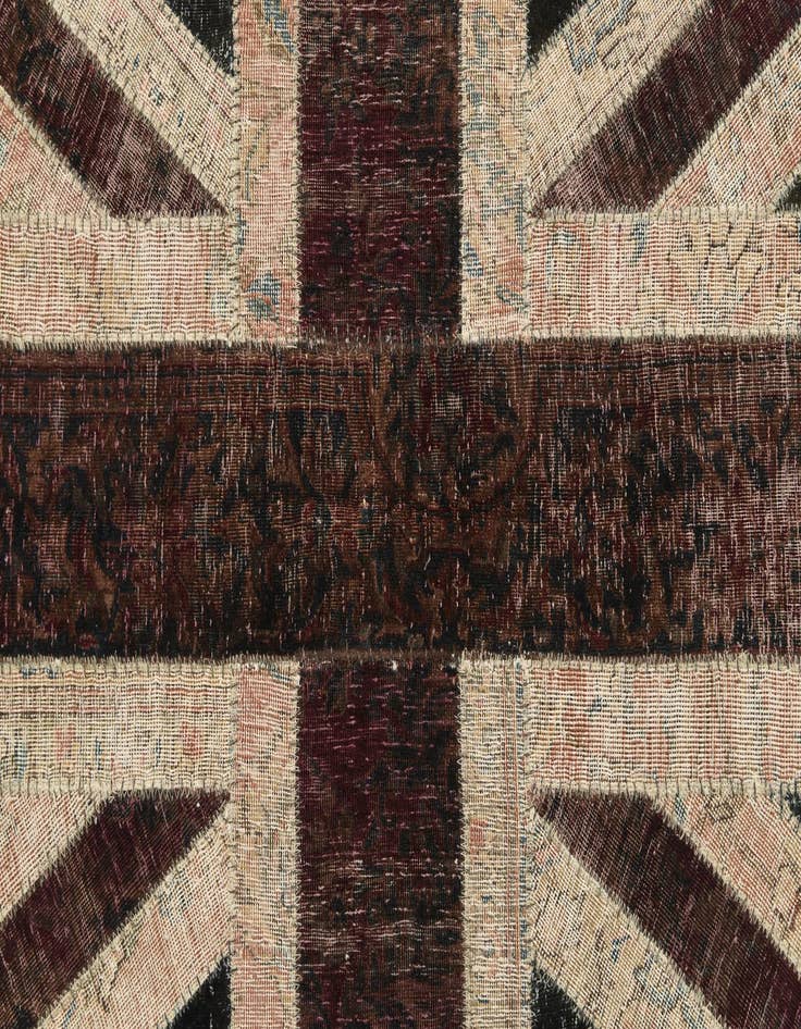 Detail image of  5' x 6' 8  Hand Knotted Ultra Vintage Persian Wool Rug