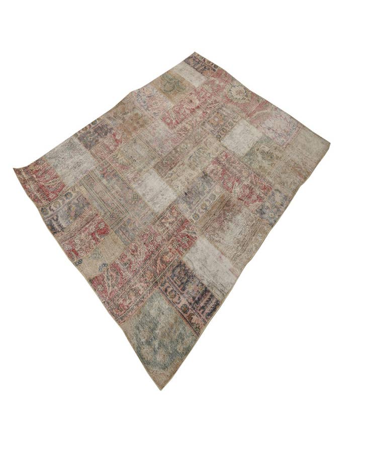 Detail image of  5' x 6' 7  Hand Knotted Ultra Vintage Persian Wool Rug