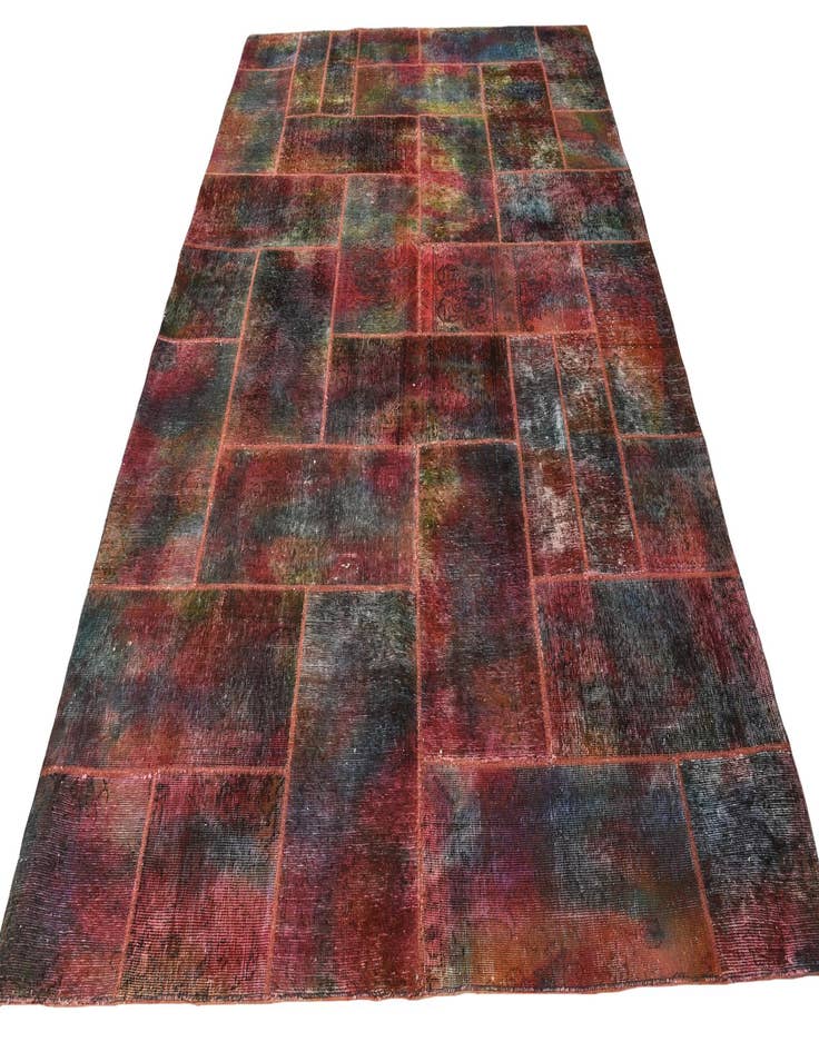 Detail image of  6' 8 x 10'  Hand Knotted Ultra Vintage Persian Wool Rug